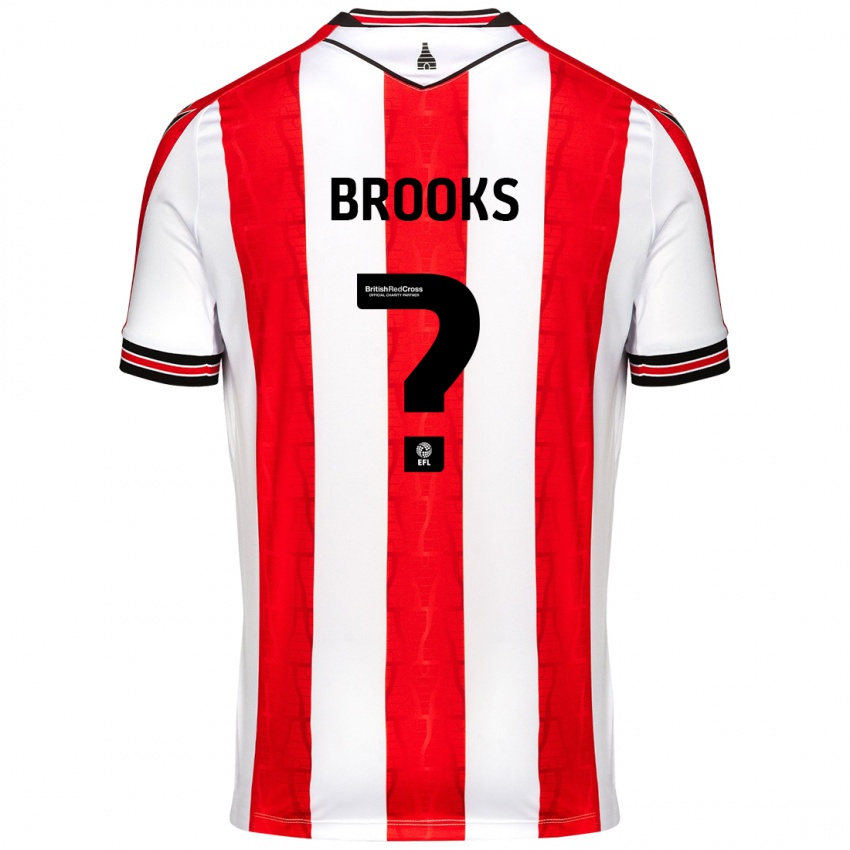 Niño Camiseta Alfie Brooks #0 Rojo Blanco 1ª Equipación 2024/25 La Camisa Perú