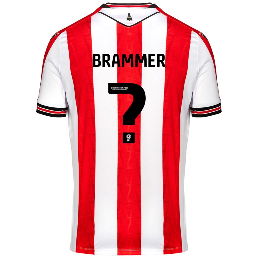 Niño Camiseta Ruben Brammer #0 Rojo Blanco 1ª Equipación 2024/25 La Camisa Perú