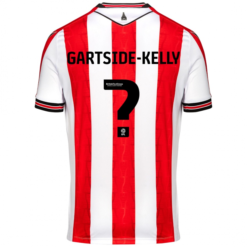 Niño Camiseta Gabriel Gartside-Kelly #0 Rojo Blanco 1ª Equipación 2024/25 La Camisa Perú