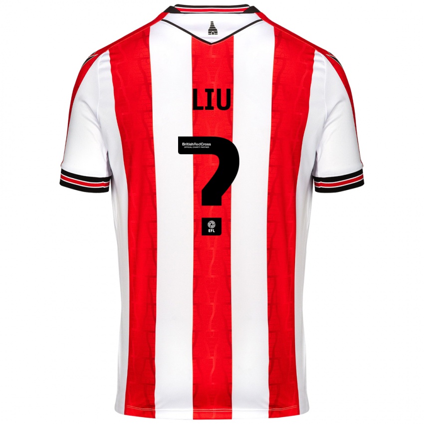 Niño Camiseta Ryan Liu #0 Rojo Blanco 1ª Equipación 2024/25 La Camisa Perú