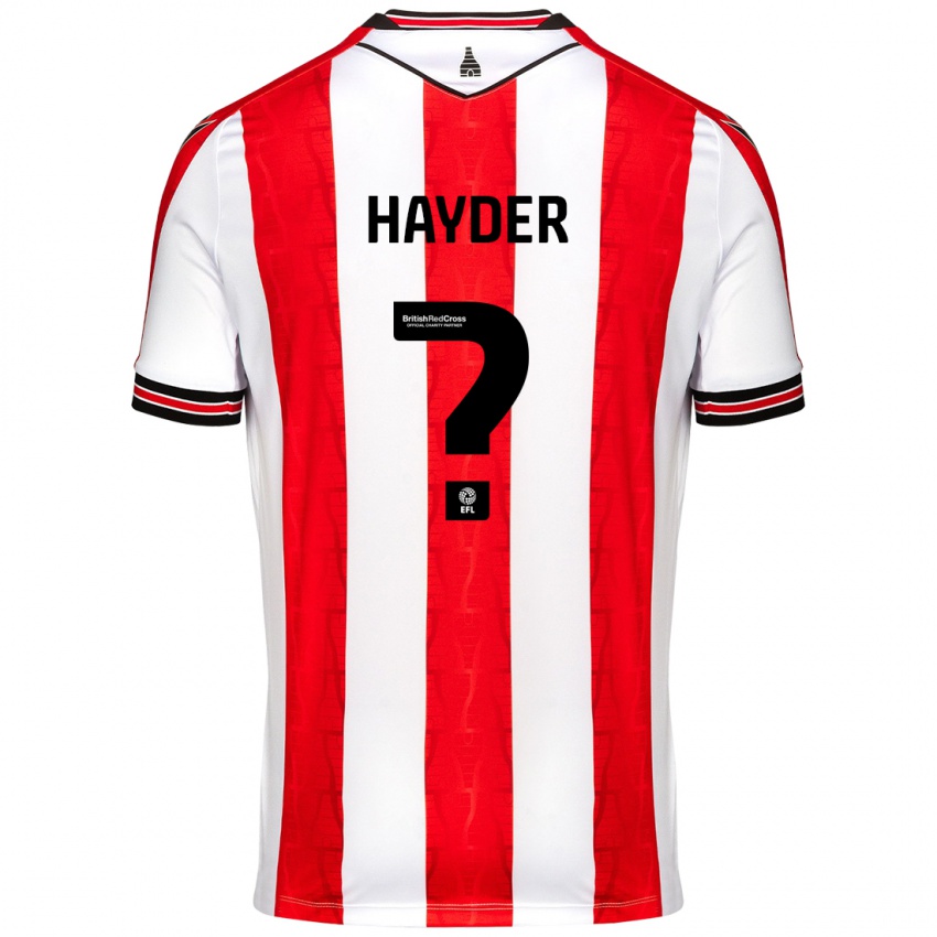 Niño Camiseta Ali Hayder #0 Rojo Blanco 1ª Equipación 2024/25 La Camisa Perú