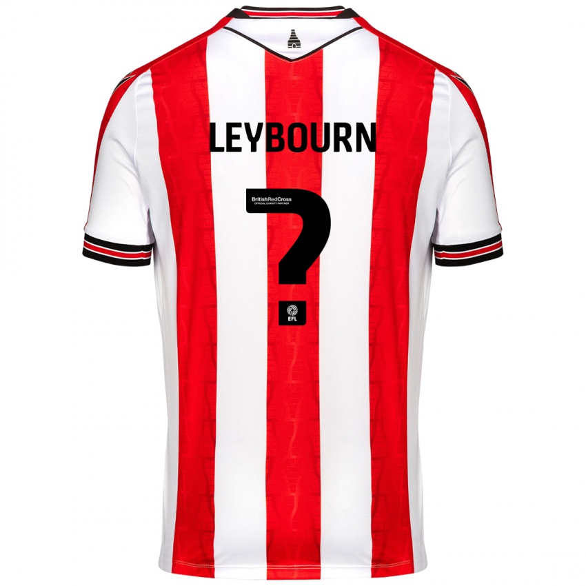 Niño Camiseta Charlie Leybourn #0 Rojo Blanco 1ª Equipación 2024/25 La Camisa Perú