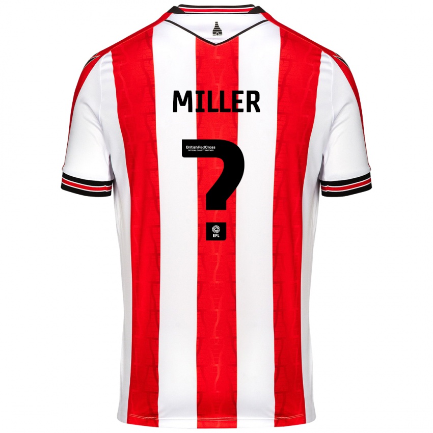 Niño Camiseta Tom Miller #0 Rojo Blanco 1ª Equipación 2024/25 La Camisa Perú