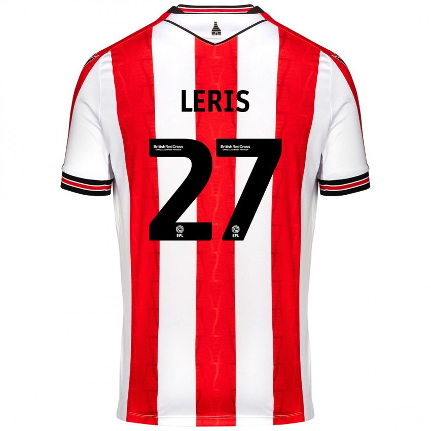 Niño Camiseta Mehdi Léris #27 Rojo Blanco 1ª Equipación 2024/25 La Camisa Perú