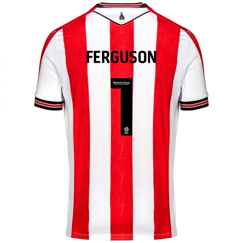 Niño Camiseta Georgie Ferguson #1 Rojo Blanco 1ª Equipación 2024/25 La Camisa Perú