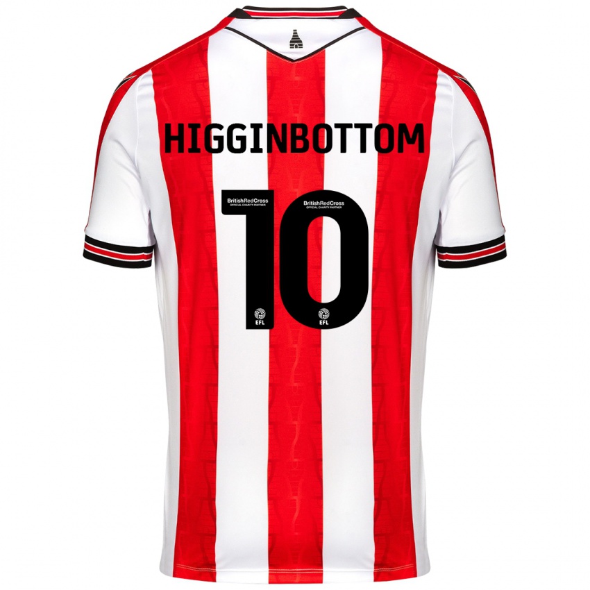 Niño Camiseta Alice Higginbottom #10 Rojo Blanco 1ª Equipación 2024/25 La Camisa Perú