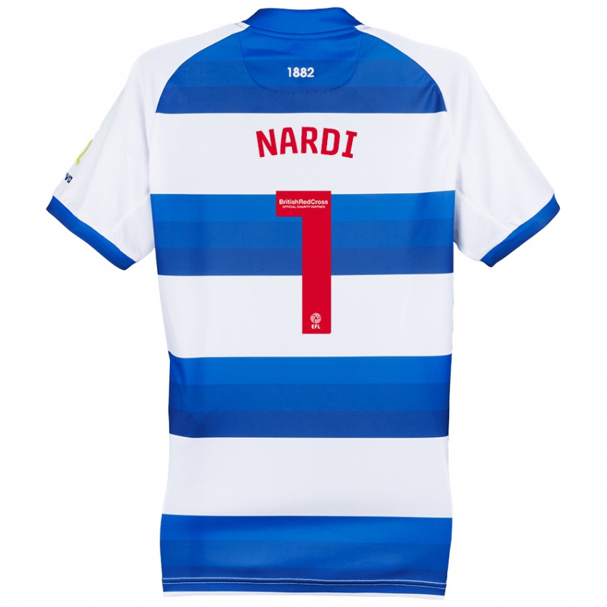 Niño Camiseta Paul Nardi #1 Blanco Azul 1ª Equipación 2024/25 La Camisa Perú