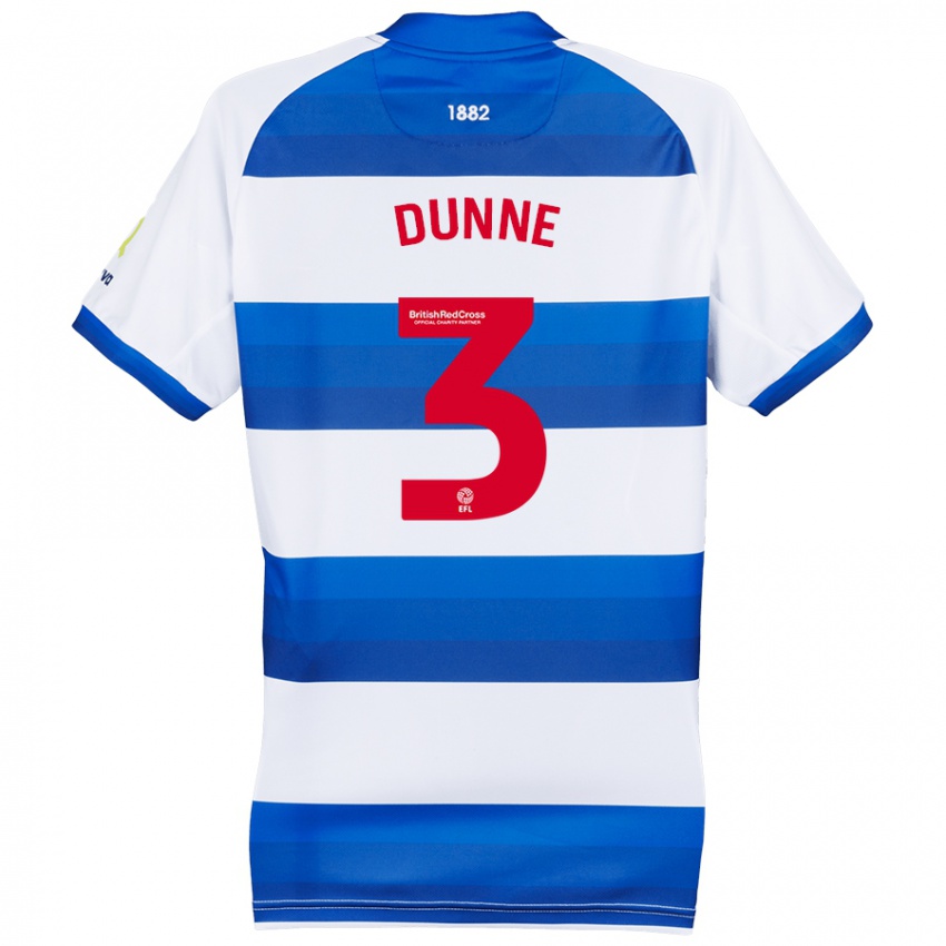 Niño Camiseta Jimmy Dunne #3 Blanco Azul 1ª Equipación 2024/25 La Camisa Perú