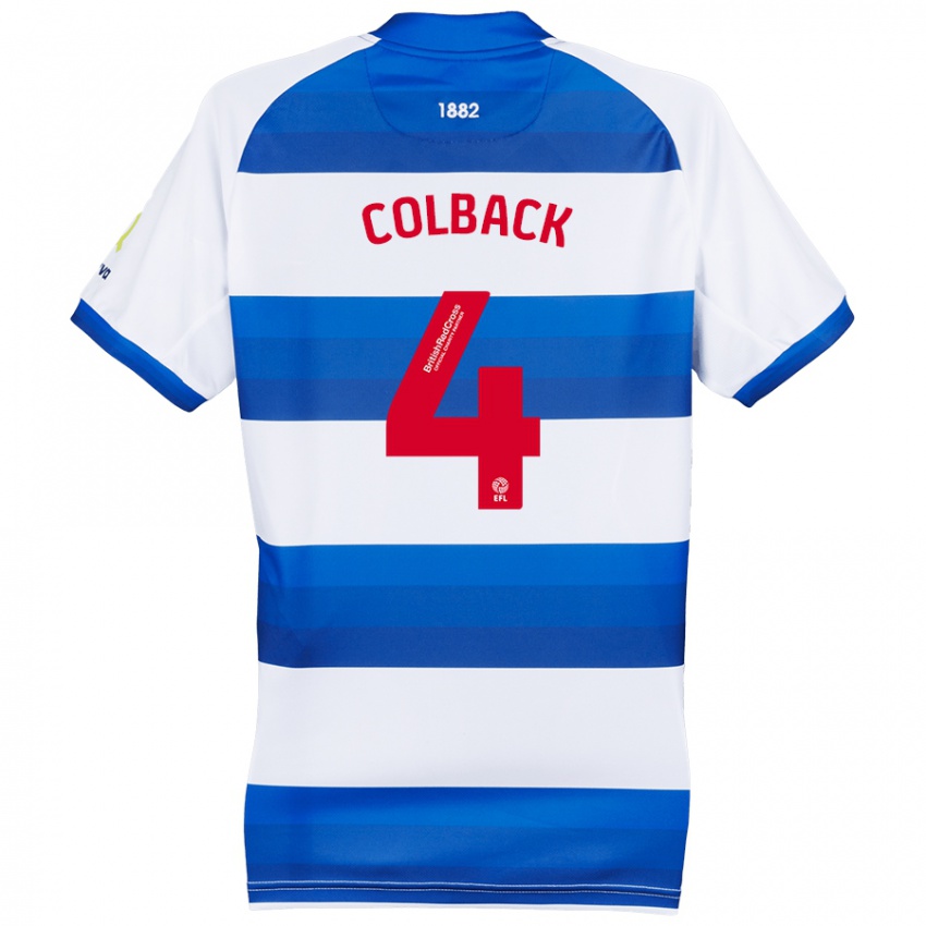 Niño Camiseta Jack Colback #4 Blanco Azul 1ª Equipación 2024/25 La Camisa Perú