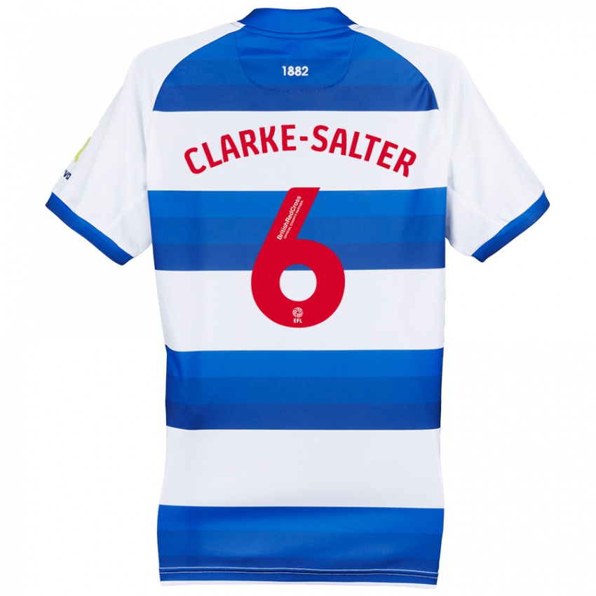 Niño Camiseta Jake Clarke-Salter #6 Blanco Azul 1ª Equipación 2024/25 La Camisa Perú