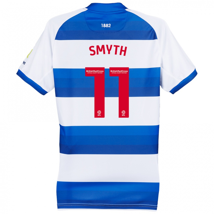 Niño Camiseta Paul Smyth #11 Blanco Azul 1ª Equipación 2024/25 La Camisa Perú