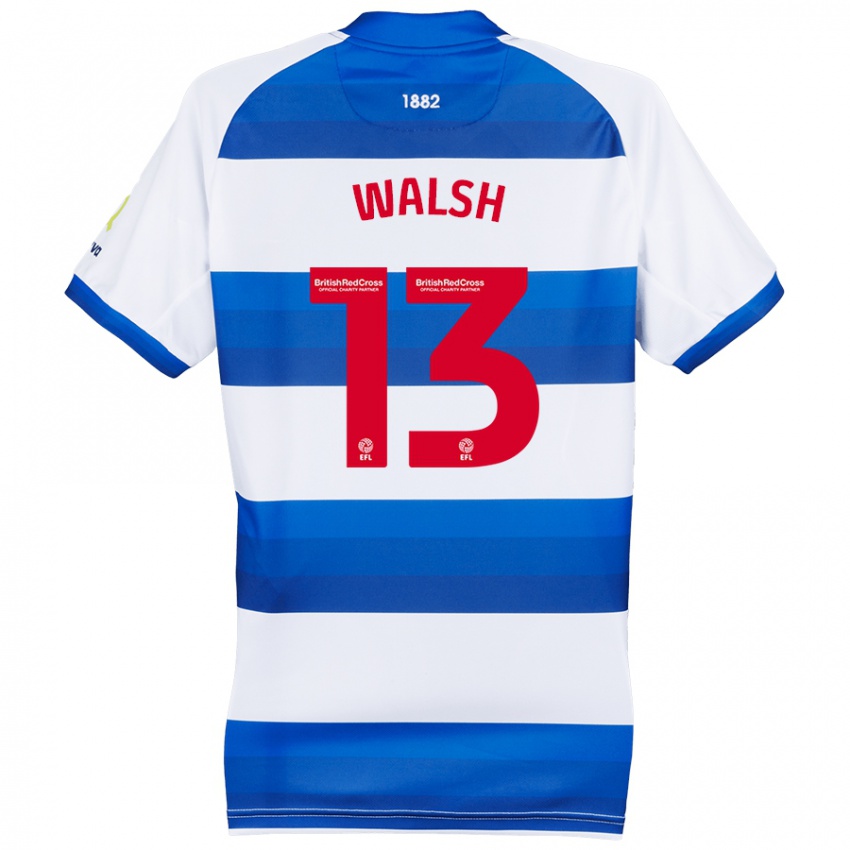 Niño Camiseta Joe Walsh #13 Blanco Azul 1ª Equipación 2024/25 La Camisa Perú