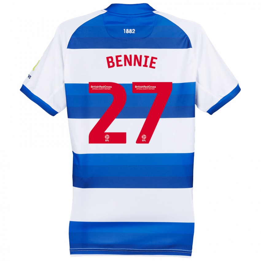 Niño Camiseta Daniel Bennie #27 Blanco Azul 1ª Equipación 2024/25 La Camisa Perú