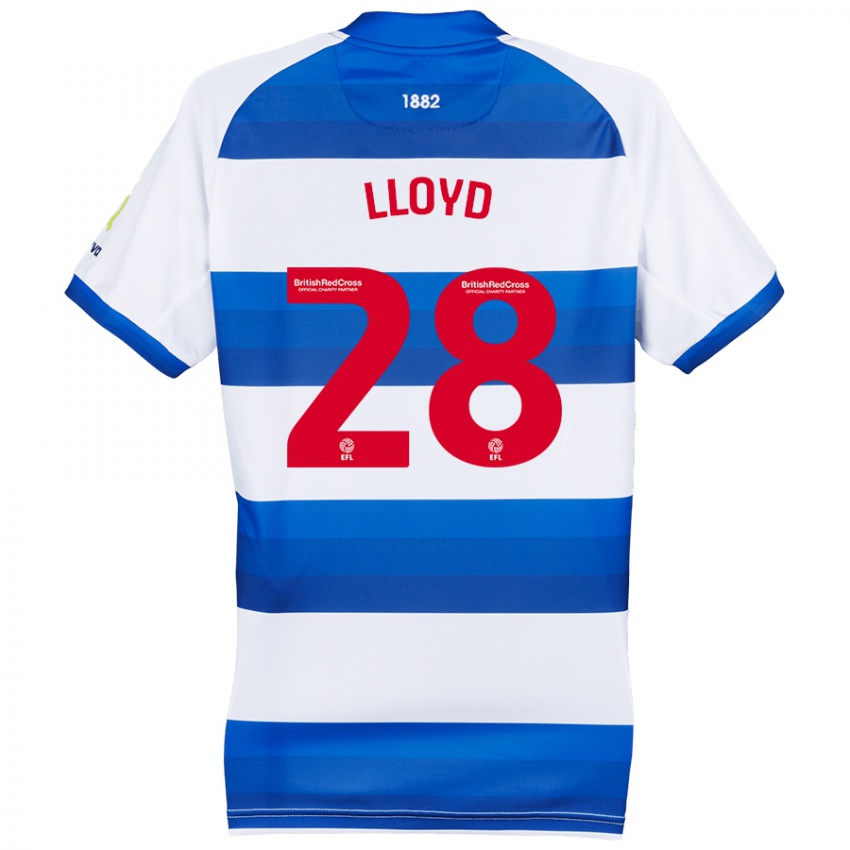 Niño Camiseta Alfie Lloyd #28 Blanco Azul 1ª Equipación 2024/25 La Camisa Perú