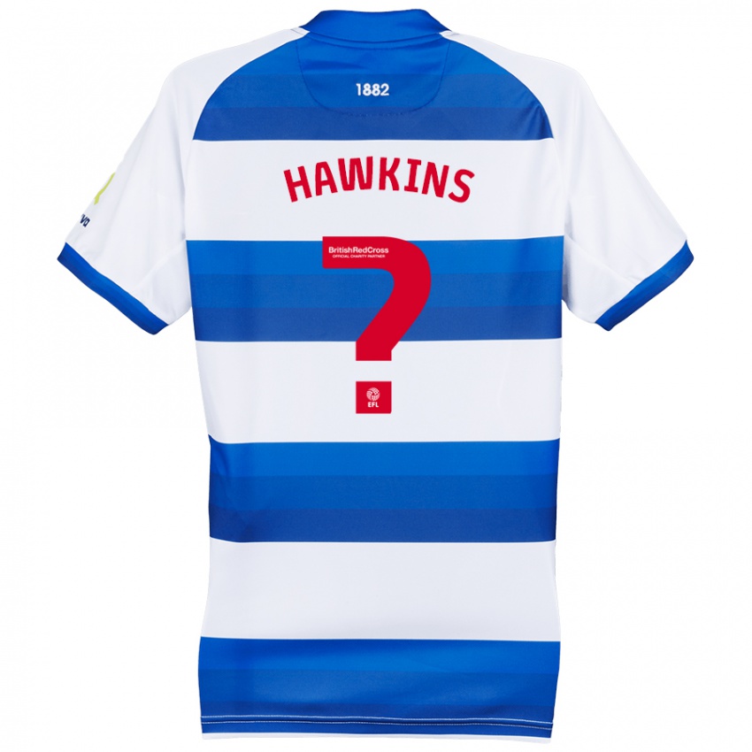 Niño Camiseta Henry Hawkins #0 Blanco Azul 1ª Equipación 2024/25 La Camisa Perú