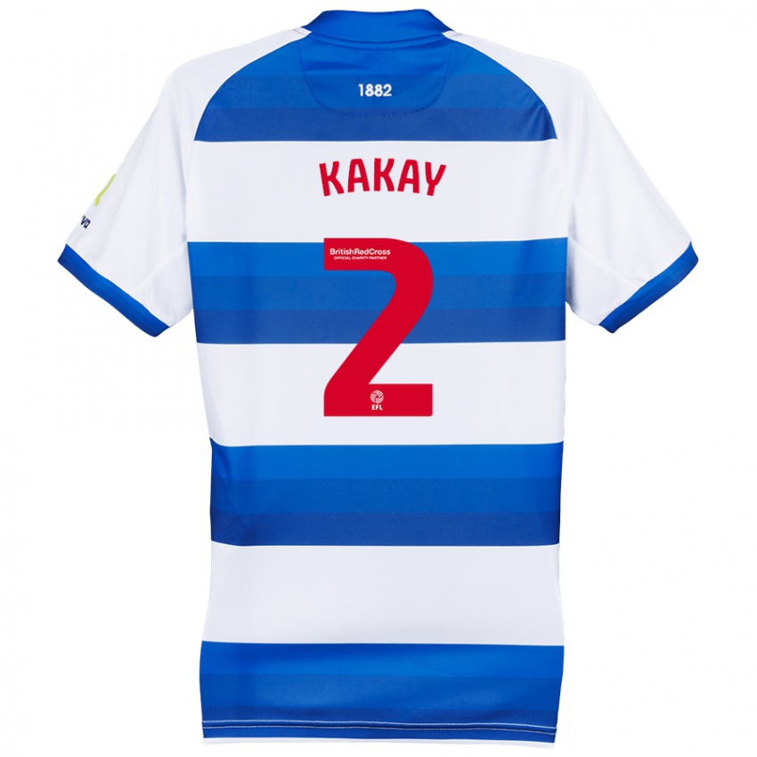 Niño Camiseta Osman Kakay #2 Blanco Azul 1ª Equipación 2024/25 La Camisa Perú