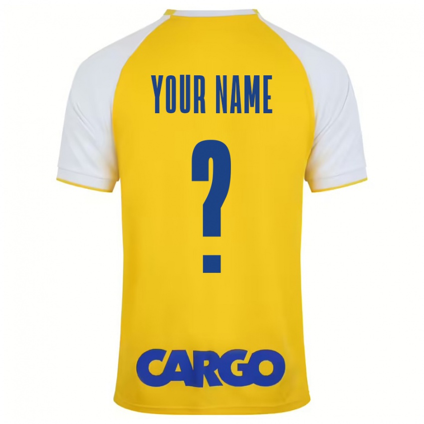 Niño Camiseta Ihren Namen #0 Amarillo Blanco 1ª Equipación 2024/25 La Camisa Perú