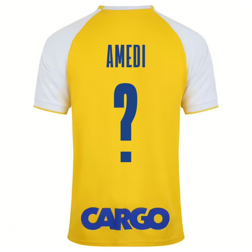 Niño Camiseta Roei Amedi #0 Amarillo Blanco 1ª Equipación 2024/25 La Camisa Perú