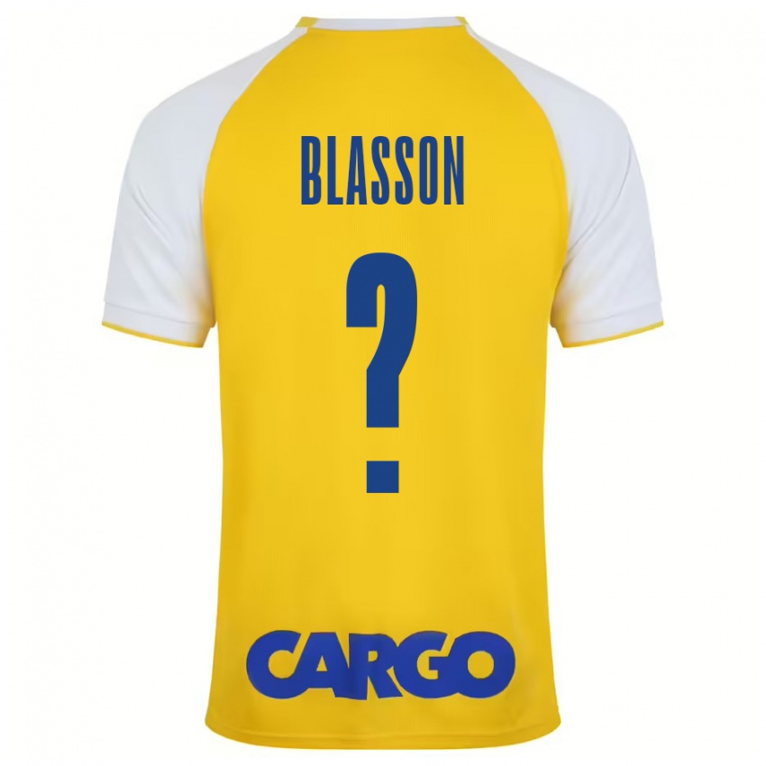 Niño Camiseta Ariel Blasson #0 Amarillo Blanco 1ª Equipación 2024/25 La Camisa Perú