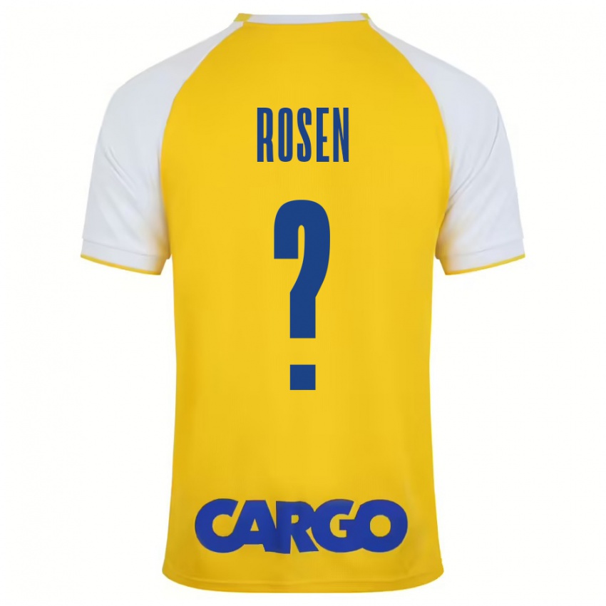 Niño Camiseta Shahar Rosen #0 Amarillo Blanco 1ª Equipación 2024/25 La Camisa Perú