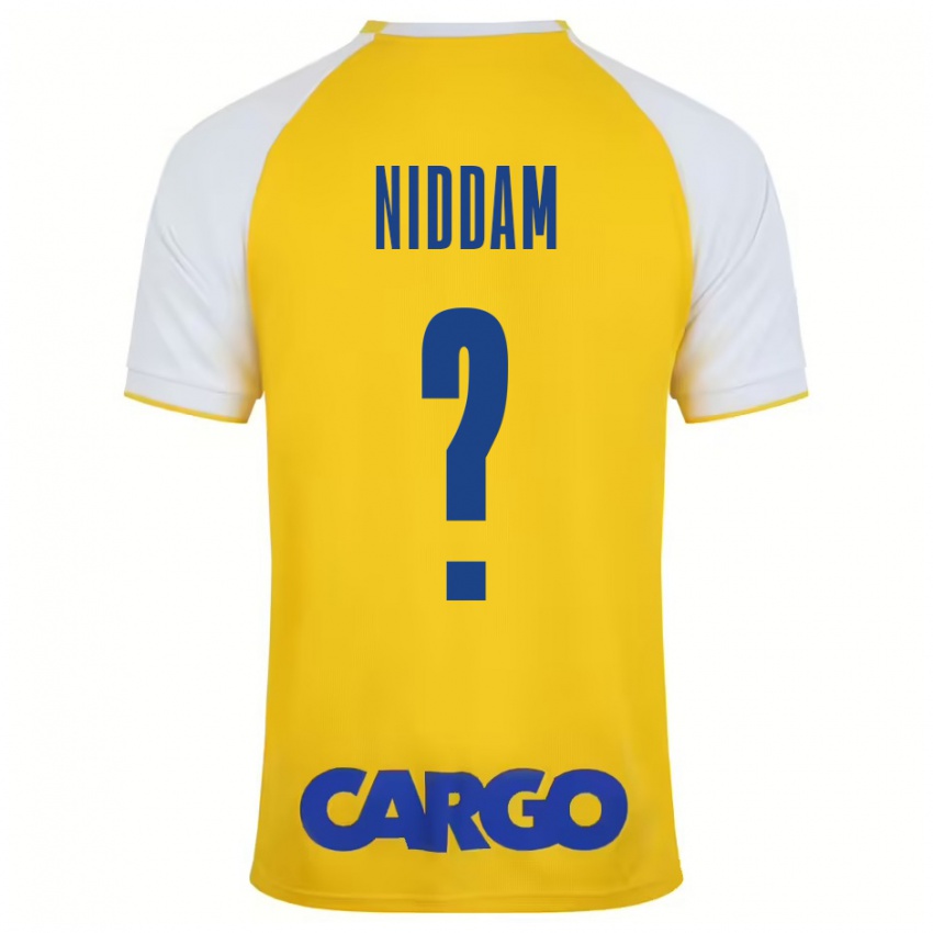 Niño Camiseta Nadav Niddam #0 Amarillo Blanco 1ª Equipación 2024/25 La Camisa Perú