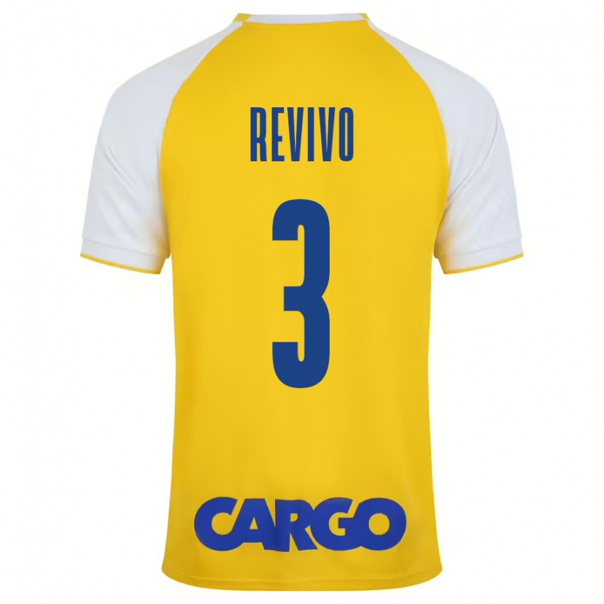 Niño Camiseta Roy Revivo #3 Amarillo Blanco 1ª Equipación 2024/25 La Camisa Perú