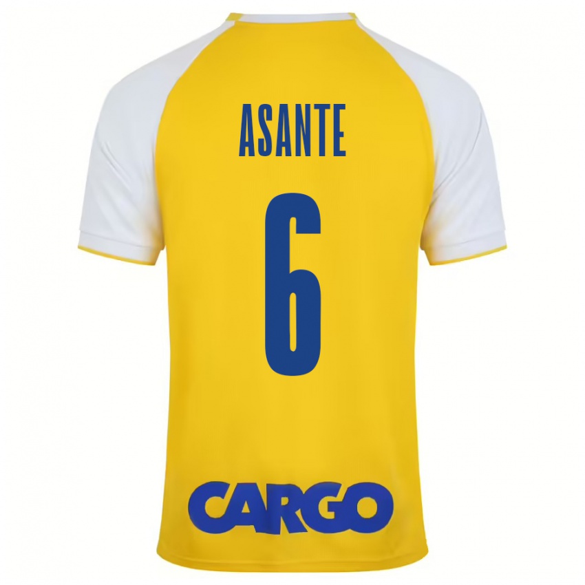 Niño Camiseta Tyrese Asante #6 Amarillo Blanco 1ª Equipación 2024/25 La Camisa Perú