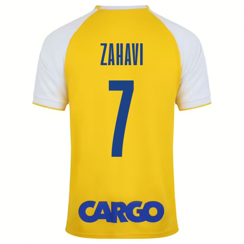 Niño Camiseta Eran Zahavi #7 Amarillo Blanco 1ª Equipación 2024/25 La Camisa Perú