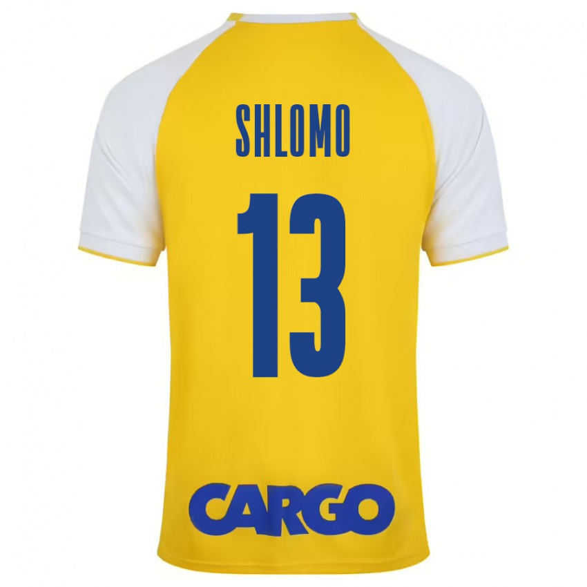 Niño Camiseta Raz Shlomo #13 Amarillo Blanco 1ª Equipación 2024/25 La Camisa Perú