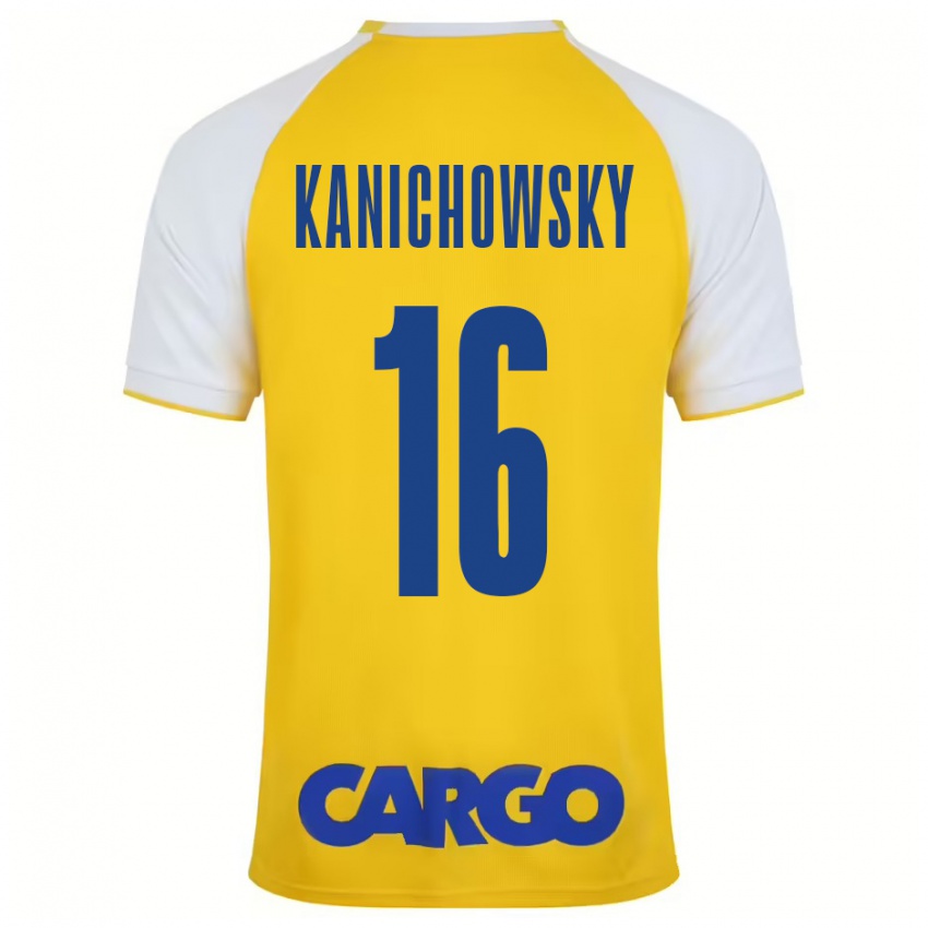 Niño Camiseta Gabi Kanichowsky #16 Amarillo Blanco 1ª Equipación 2024/25 La Camisa Perú