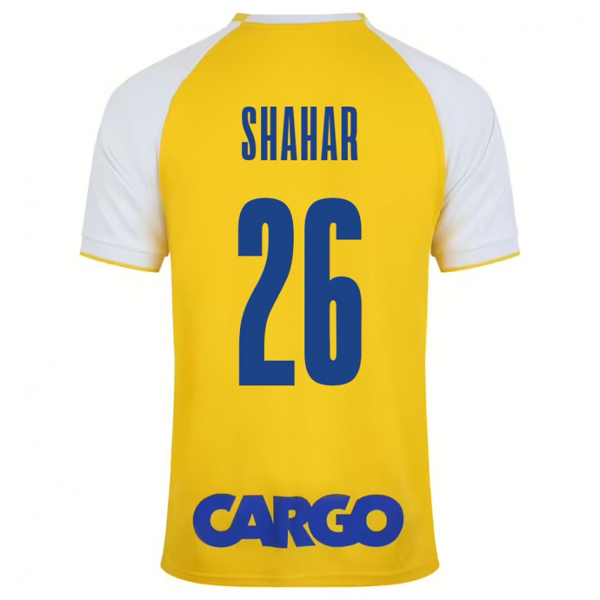 Niño Camiseta Ido Shahar #26 Amarillo Blanco 1ª Equipación 2024/25 La Camisa Perú