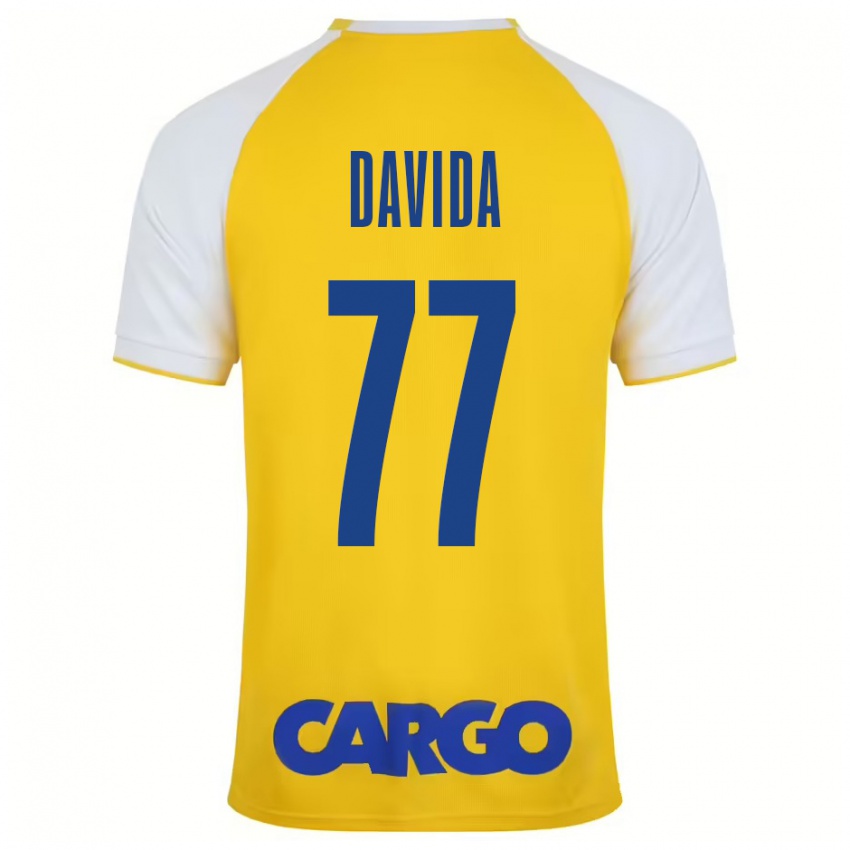 Niño Camiseta Osher Davida #77 Amarillo Blanco 1ª Equipación 2024/25 La Camisa Perú