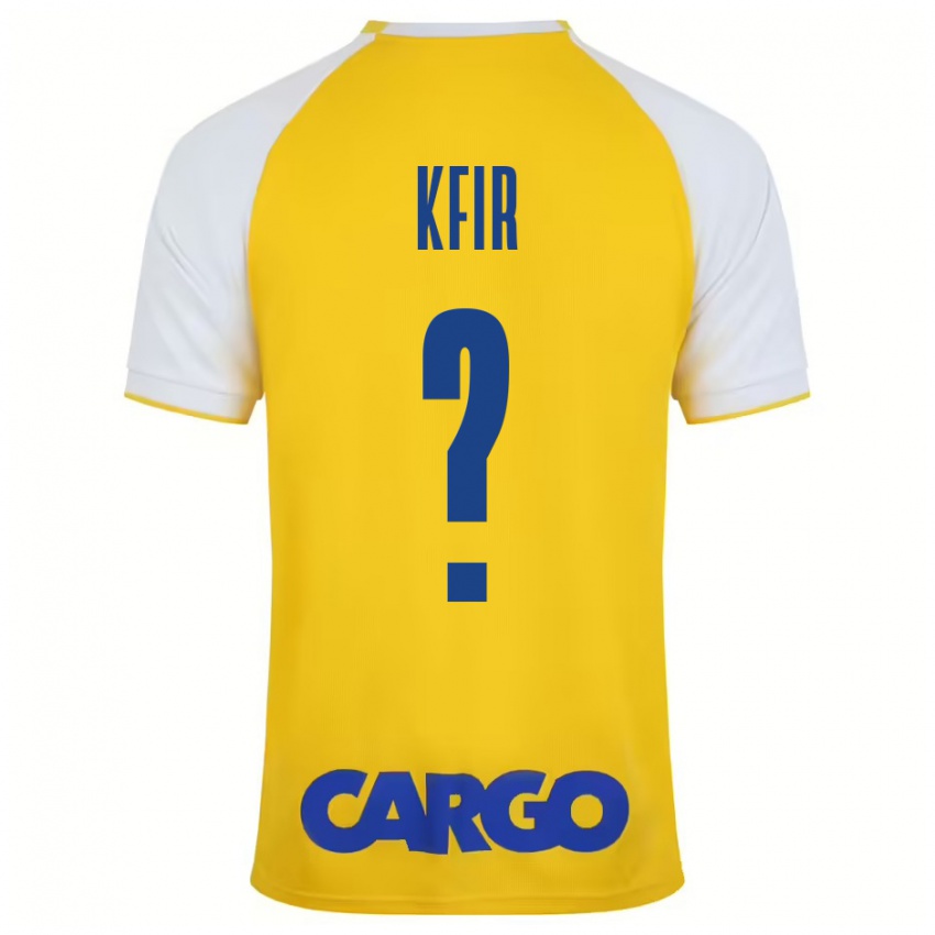 Niño Camiseta Yuval Kfir #0 Amarillo Blanco 1ª Equipación 2024/25 La Camisa Perú