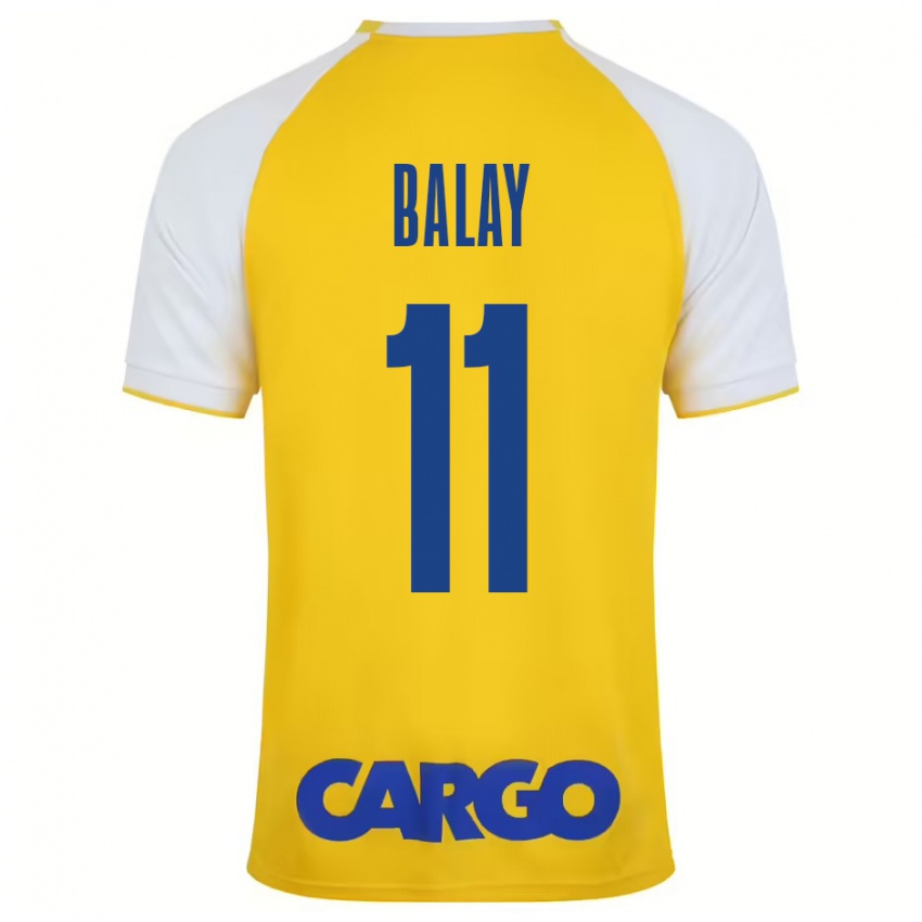 Niño Camiseta Yehuda Balay #11 Amarillo Blanco 1ª Equipación 2024/25 La Camisa Perú