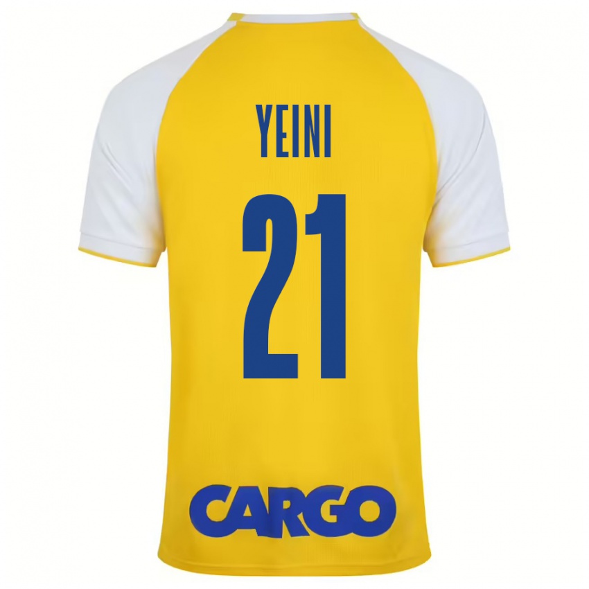 Niño Camiseta Sheran Yeini #21 Amarillo Blanco 1ª Equipación 2024/25 La Camisa Perú