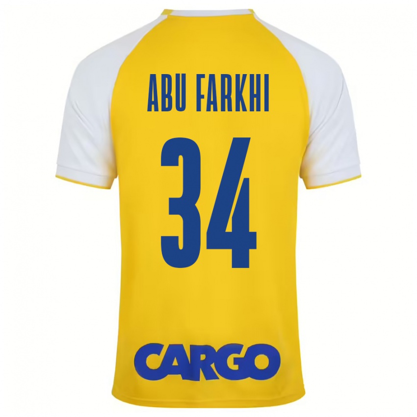 Niño Camiseta Sayed Abu Farkhi #34 Amarillo Blanco 1ª Equipación 2024/25 La Camisa Perú