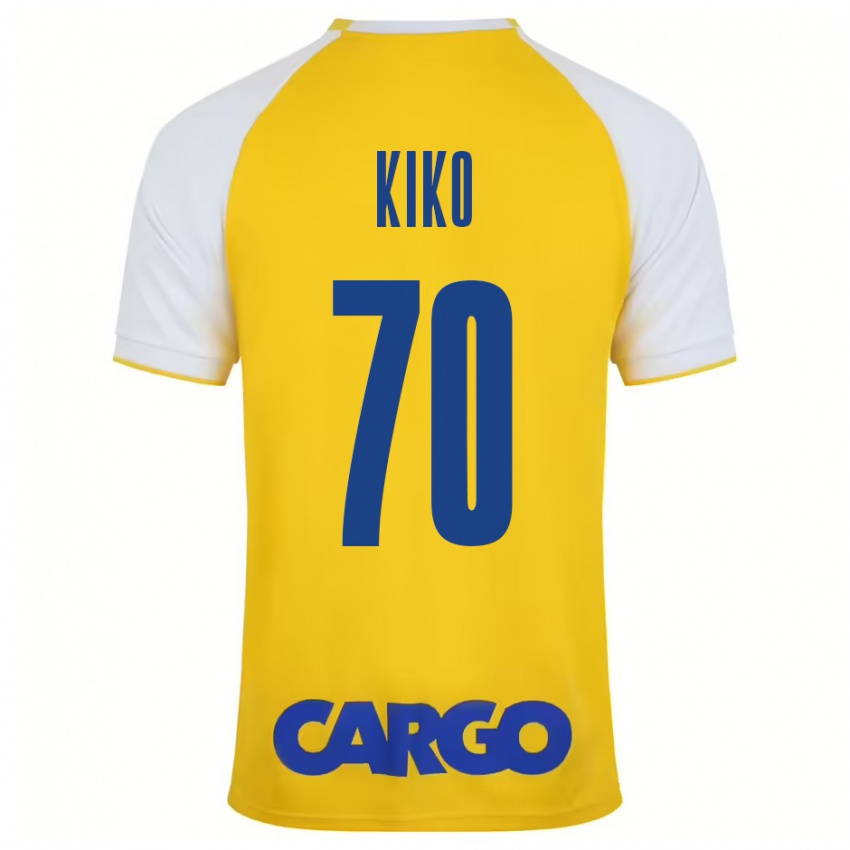 Niño Camiseta Kiko Bondoso #70 Amarillo Blanco 1ª Equipación 2024/25 La Camisa Perú