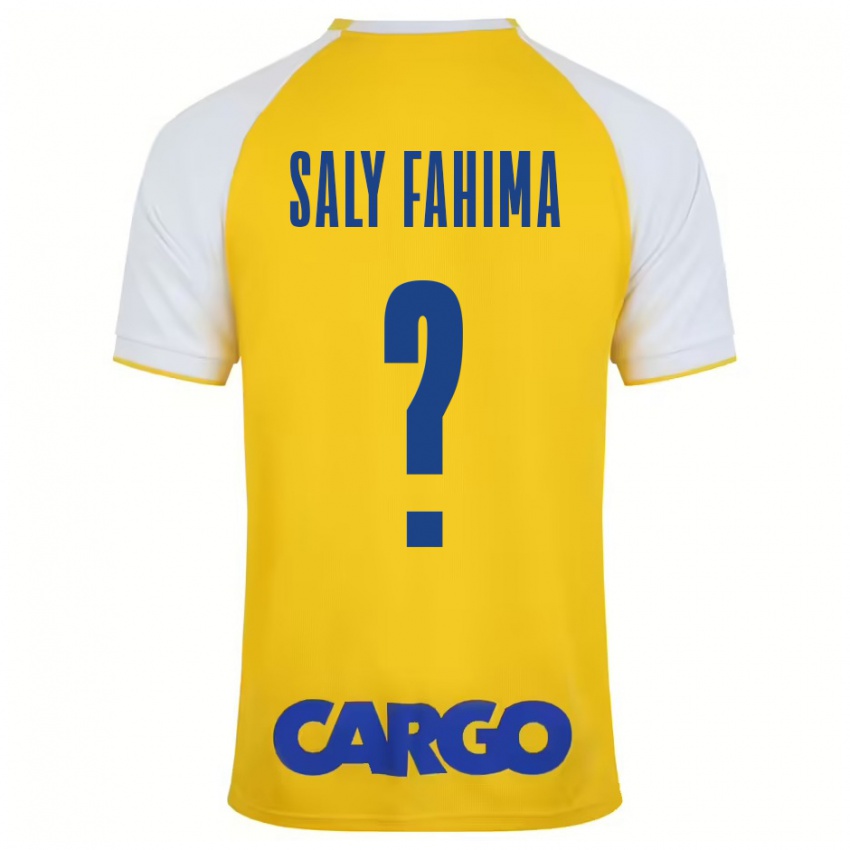 Niño Camiseta Israel Saly Fahima #0 Amarillo Blanco 1ª Equipación 2024/25 La Camisa Perú