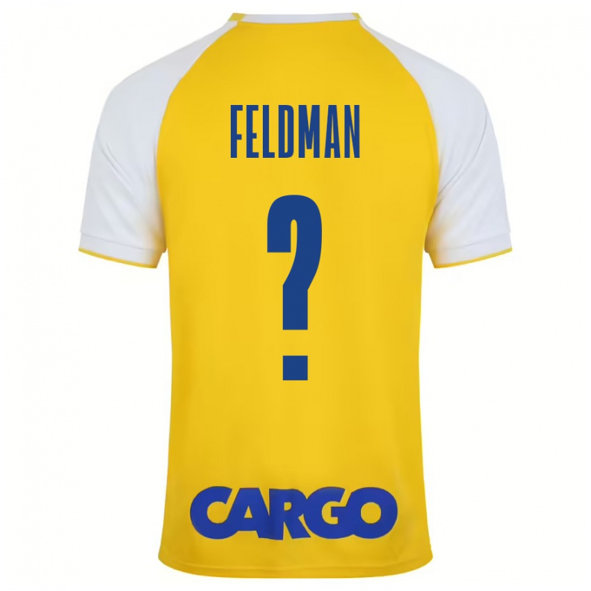 Niño Camiseta Ron Feldman #0 Amarillo Blanco 1ª Equipación 2024/25 La Camisa Perú