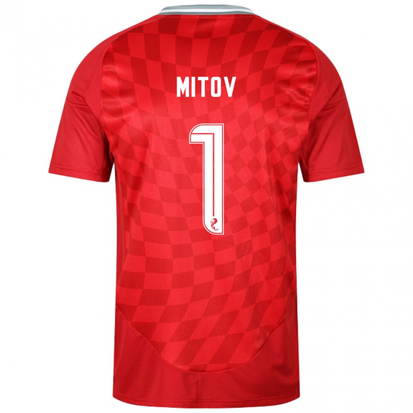 Niño Camiseta Dimitar Mitov #1 Rojo 1ª Equipación 2024/25 La Camisa Perú