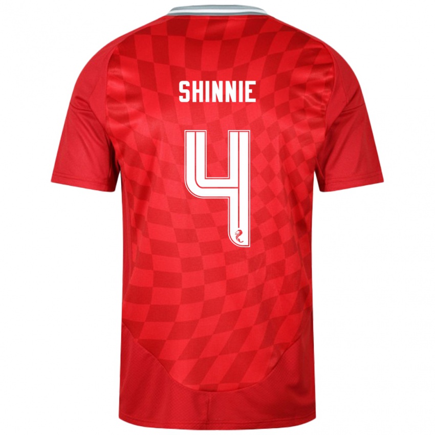 Niño Camiseta Graeme Shinnie #4 Rojo 1ª Equipación 2024/25 La Camisa Perú