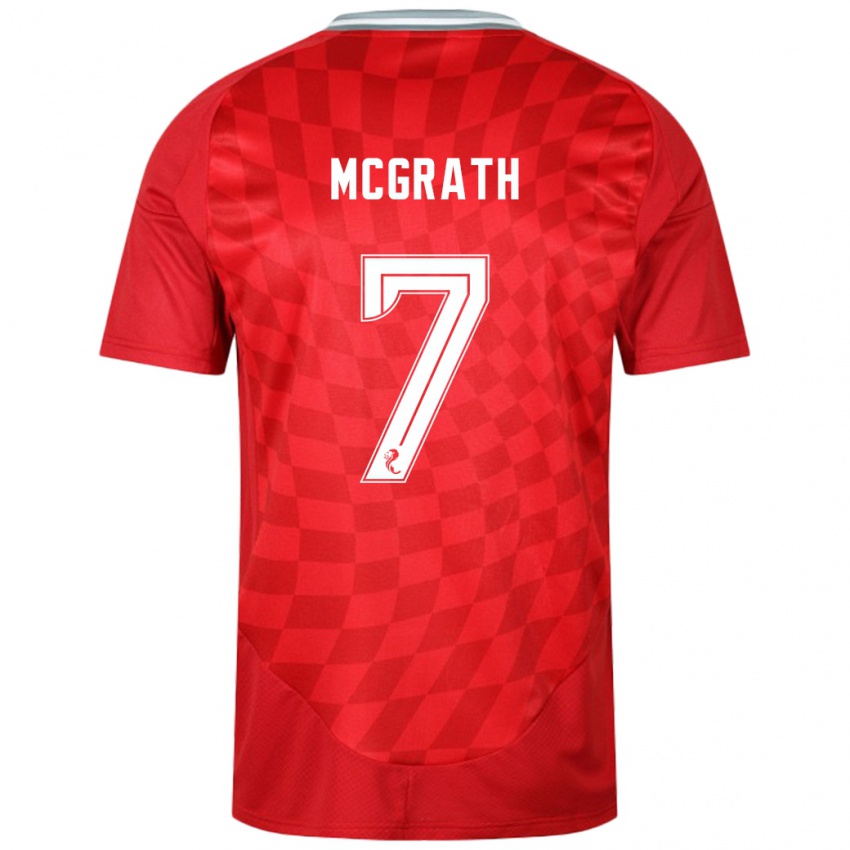 Niño Camiseta Jamie Mcgrath #7 Rojo 1ª Equipación 2024/25 La Camisa Perú