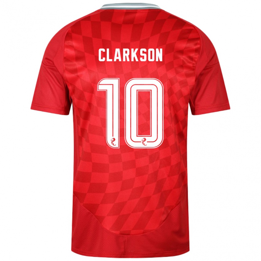 Niño Camiseta Leighton Clarkson #10 Rojo 1ª Equipación 2024/25 La Camisa Perú