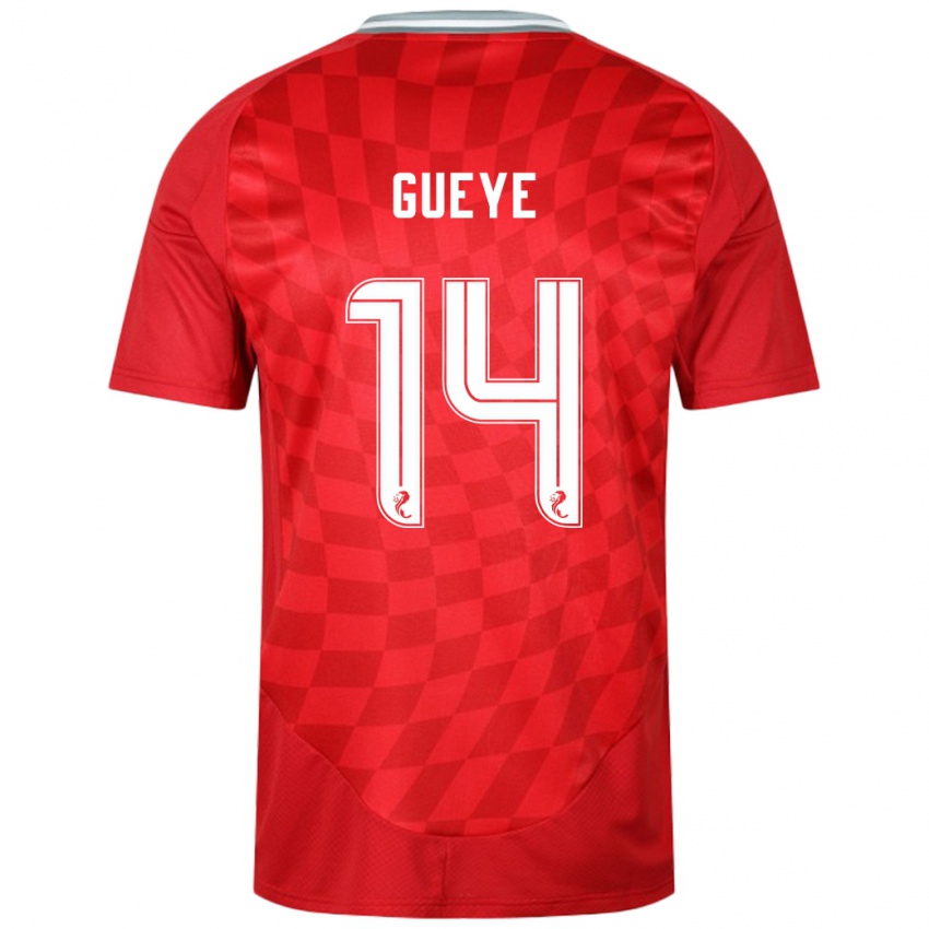 Niño Camiseta Pape Habib Gueye #14 Rojo 1ª Equipación 2024/25 La Camisa Perú