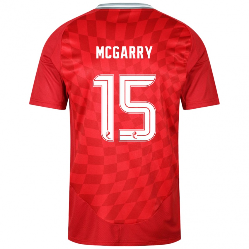 Niño Camiseta James Mcgarry #15 Rojo 1ª Equipación 2024/25 La Camisa Perú