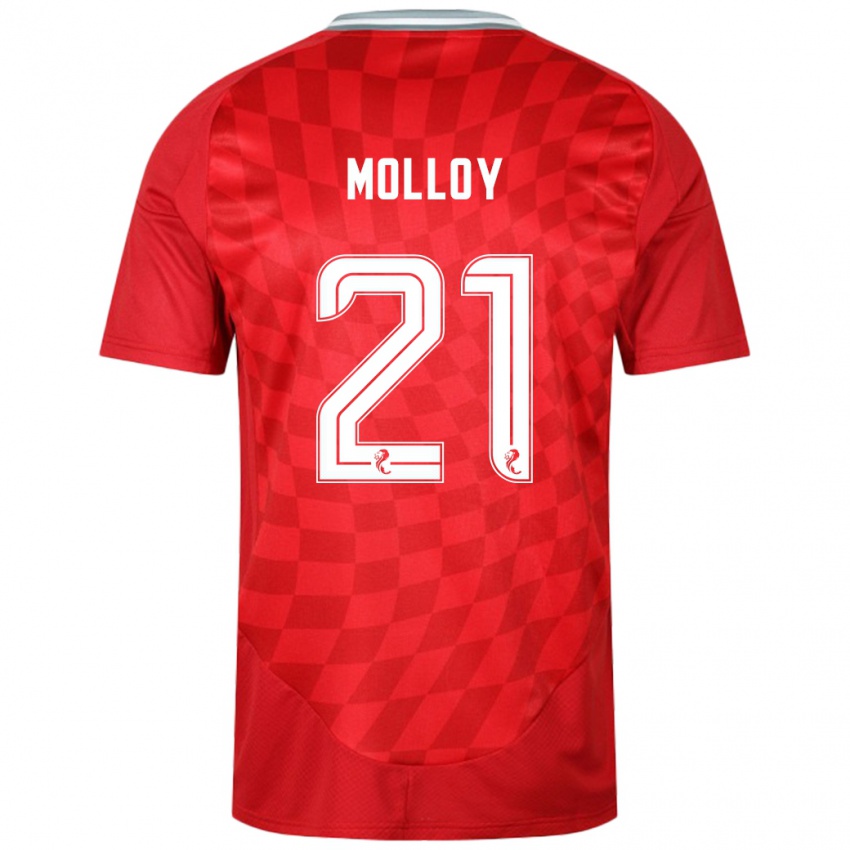 Niño Camiseta Gavin Molloy #21 Rojo 1ª Equipación 2024/25 La Camisa Perú