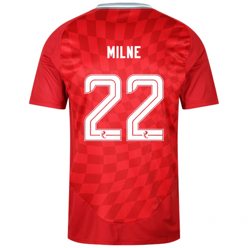 Niño Camiseta Jack Milne #22 Rojo 1ª Equipación 2024/25 La Camisa Perú