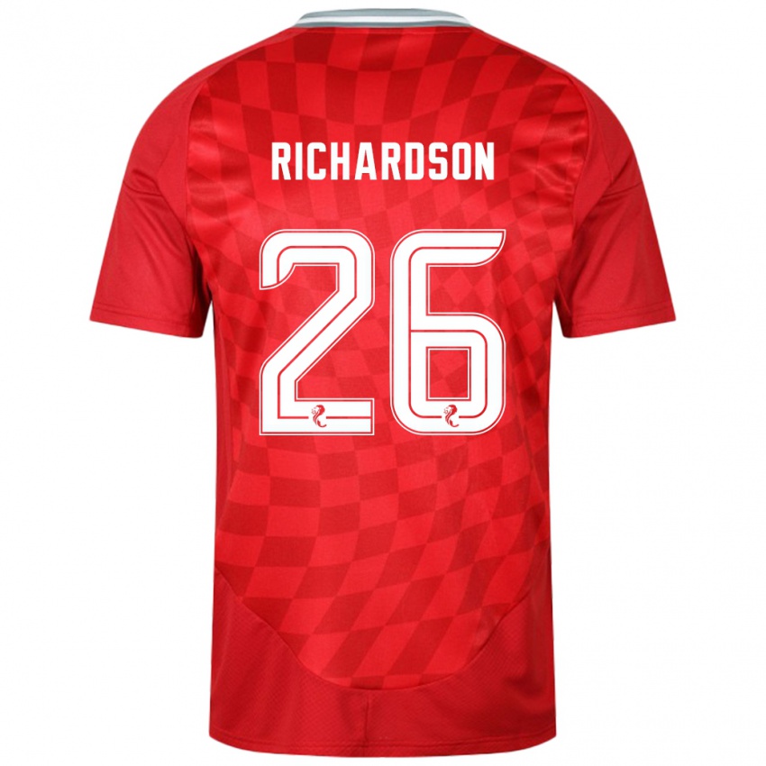 Niño Camiseta Jayden Richardson #26 Rojo 1ª Equipación 2024/25 La Camisa Perú