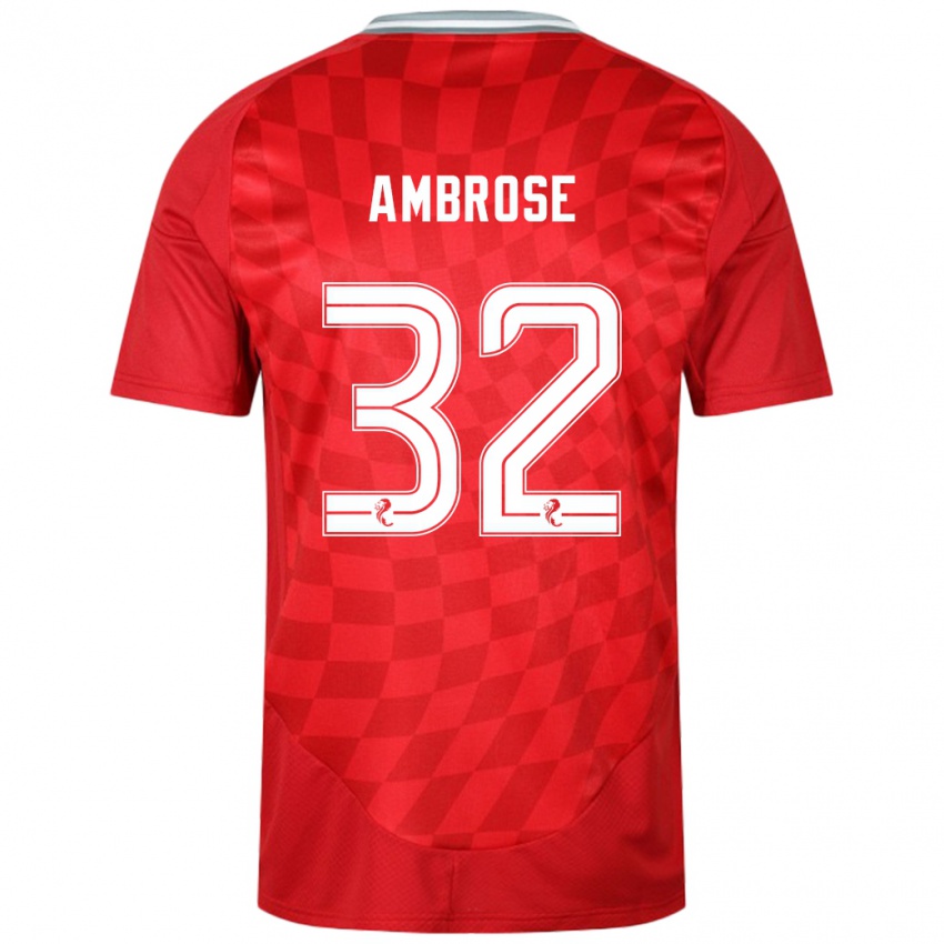 Niño Camiseta Peter Ambrose #32 Rojo 1ª Equipación 2024/25 La Camisa Perú