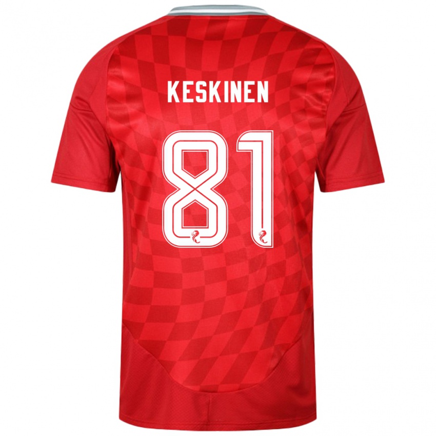 Niño Camiseta Topi Keskinen #81 Rojo 1ª Equipación 2024/25 La Camisa Perú